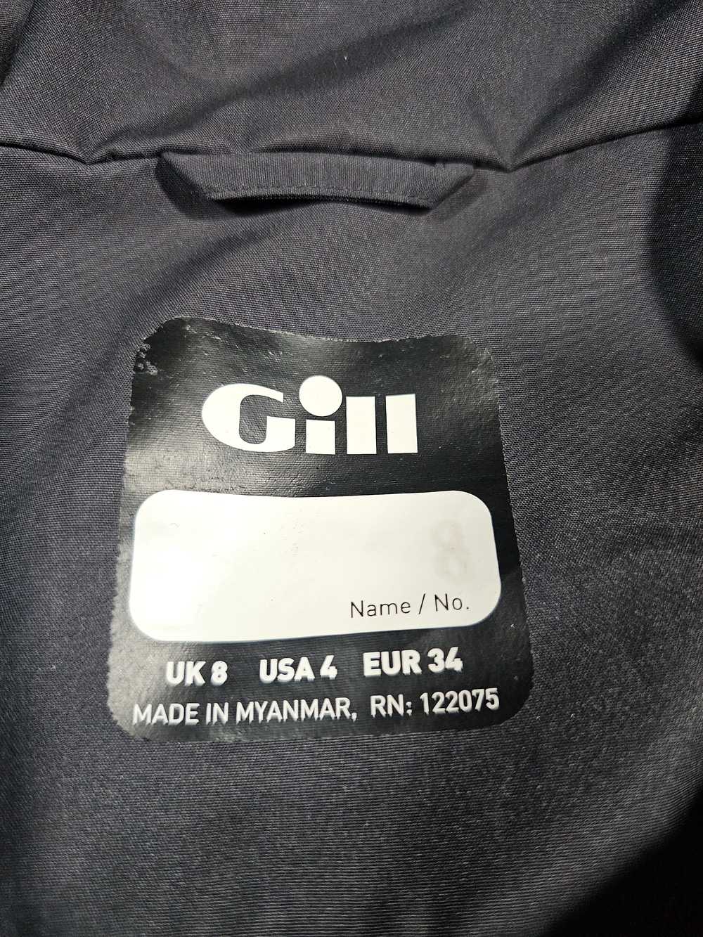 Gill Women's Pilot Jacket Size 4 Black waterproof. - Picture 7 of 12